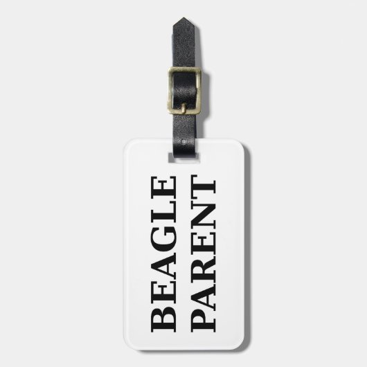 Étiquette À Bagage parent beagle (Devant Vertical)