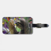 Étiquette À Bagage Paresse d'arbre Trois-Bottée avec la pointe du (Dos horizontal)