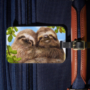 Étiquette À Bagage Paresseux Couple