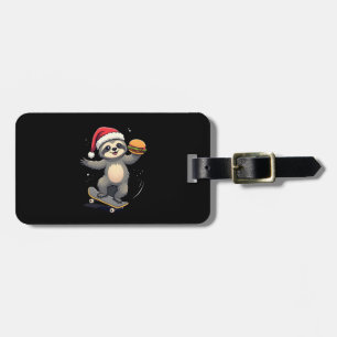 Étiquette À Bagage PAResseux de NOËL Funny Noël Skateboard Paresseux