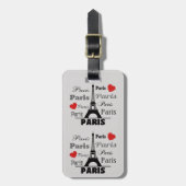 Étiquette À Bagage Paris (Devant Vertical)