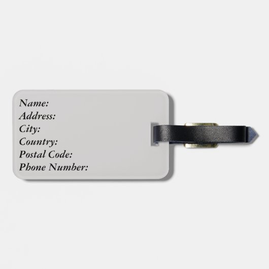 Étiquette À Bagage Paris (Dos horizontal)