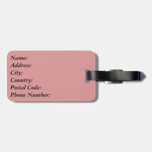 Étiquette À Bagage Paris (Dos horizontal)