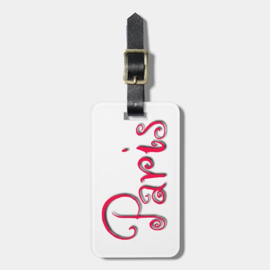 Étiquette À Bagage Paris (Devant Vertical)