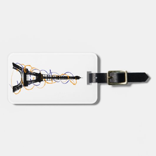 Étiquette À Bagage Paris (Devant horizontal)