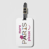 Étiquette À Bagage Paris Attractions Plus Paris S'il vous plaît Parti (Devant Vertical)