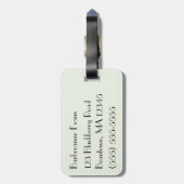 Étiquette À Bagage Paris dans le rose (Dos Vertical)