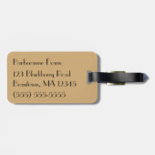 Étiquette À Bagage Paris dans le rose 2 (Dos horizontal)