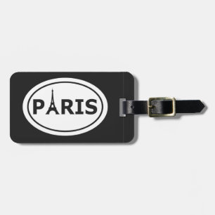 Étiquette À Bagage Paris - Étiquette de bagage Logo Ovale