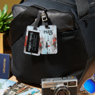 Étiquette À Bagage Paris, Femme liée en noir