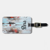 Étiquette À Bagage Paris, Femme liée en noir (Devant horizontal)