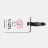 Étiquette À Bagage Paris, France Amour (Dos horizontal)