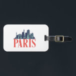 Étiquette À Bagage Paris France Retro City Skyline Vintage Cityscape<br><div class="desc">Design urbain vintage et rétro avec une belle skyline, attraction touristique et art urbain. gratte-ciel Cool et silhouette de construction merchandises pour touristes et voyageurs. Parfait comme souvenir à rapporter lors de votre voyage. Enregistrez la mémoire de votre voyage et de vos vacances en famille et entre amis. La couleur...</div>