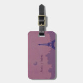 Étiquette À Bagage Paris j'adore (Devant Vertical)