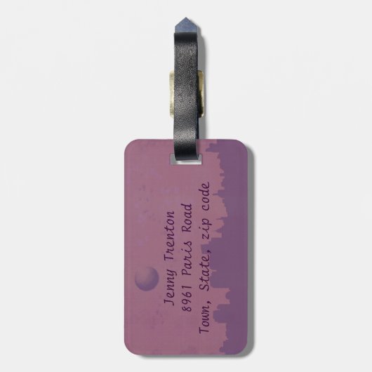 Étiquette À Bagage Paris j'adore (Dos Vertical)