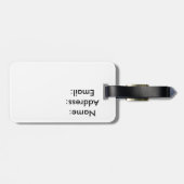 Étiquette À Bagage Paris orienté (Dos horizontal)