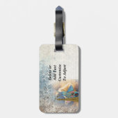 Étiquette À Bagage Paris peacock collage (Dos Vertical)