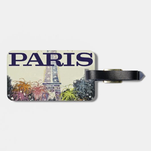 Étiquette À Bagage Paris : Poster (Dos horizontal)