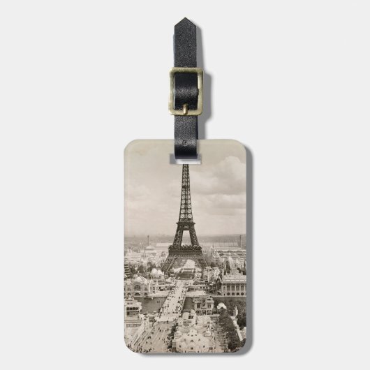 Étiquette À Bagage Paris : Tour Eiffel, 1900 (Devant Vertical)