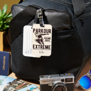 Étiquette À Bagage PARKOUR nom personnalisé