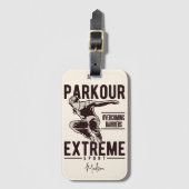 Étiquette À Bagage PARKOUR nom personnalisé (Devant Vertical)