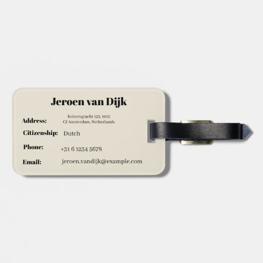 Étiquette À Bagage Parlamient building - Budapest (Dos horizontal)