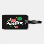 Étiquette À Bagage Parole palestinienne mignonne entourée de pastèque (Dos horizontal)