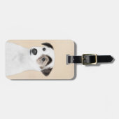 Étiquette À Bagage Parson Jack Russell Terrier Peinture - Chien Art (Devant horizontal)