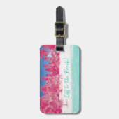 Étiquette À Bagage Partez à la plage ! Balise de bagage personnalisée (Devant Vertical)