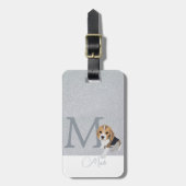 Étiquette À Bagage Parties scintillant argent Amoureux de les chiens (Devant Vertical)