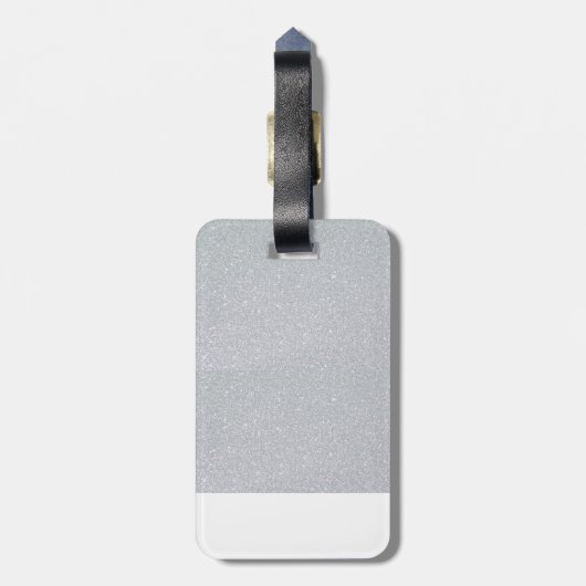 Étiquette À Bagage Parties scintillant argent Amoureux de les chiens (Dos Vertical)