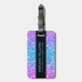 Étiquette À Bagage Parties scintillant colorée moderne Texture Accent (Dos Vertical)
