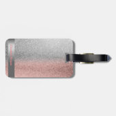 Étiquette À Bagage Parties scintillant Cool moderne Bokeh Ombre Strip (Dos horizontal)