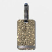 Étiquette À Bagage Parties scintillant Cool moderne Flamants roses en (Dos Vertical)