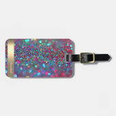 Étiquette À Bagage Parties scintillant Cool moderne Gold Stripe - Per (Devant horizontal)