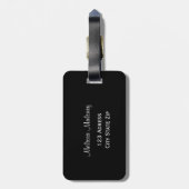 Étiquette À Bagage Parties scintillant de fleurs de cerisiers roses (Dos Vertical)