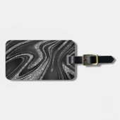 Étiquette À Bagage Parties scintillant de vague aléatoire (Devant horizontal)