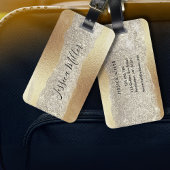 Étiquette À Bagage Parties scintillant Diamant Or Moderne Faux Foil G