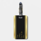 Étiquette À Bagage Parties scintillant d'or Confetti Imprimer (Dos Vertical)