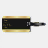 Étiquette À Bagage Parties scintillant d'or Confetti Imprimer (Dos horizontal)
