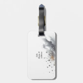 Étiquette À Bagage Parties scintillant en argent de la série Bow (Dos Vertical)