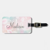 Étiquette À Bagage Parties scintillant glamour rose Joli Motif (Devant horizontal)