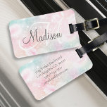 Étiquette À Bagage Parties scintillant glamour rose Joli Motif<br><div class="desc">Personnalisez facilement ce joli motif de parties scintillant de livre rose avec votre nom et/ou monogramme personnalisés.</div>