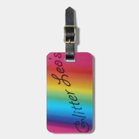 Étiquette À Bagage Parties scintillant Leo (Devant Vertical)