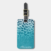 Étiquette À Bagage Parties scintillant Leopard (Devant Vertical)