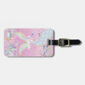 Étiquette À Bagage Parties scintillant lunaire Plage de sirène sous l (Devant horizontal)