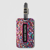 Étiquette À Bagage Parties scintillant Opal Collection holographique  (Devant Vertical)