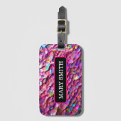 Étiquette À Bagage Parties scintillant Opal Holographique Collection (Devant Vertical)