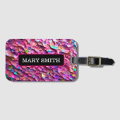 Étiquette À Bagage Parties scintillant Opal Holographique Collection (Devant Horizontal)