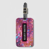 Étiquette À Bagage Parties scintillant Populaire Opal Holographic Col (Devant Vertical)